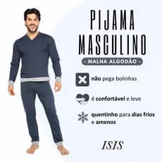 Conjunto Pijama Masculino: Inverno - Macio e Acolhedor - Algodão