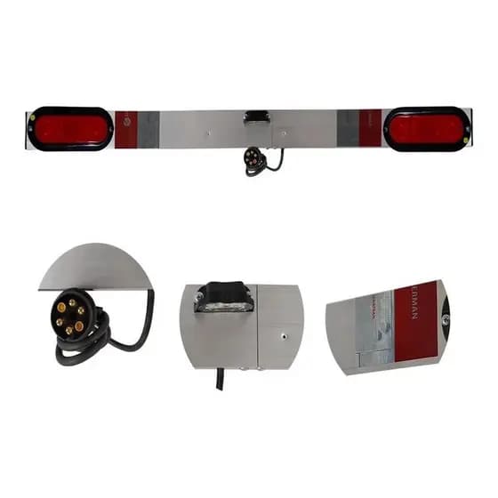 Regua Sinalizadora Blindada Transbike Luz Led Rubi