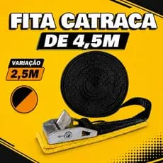 Fita de Amarração com Catraca para Rack e Cargas Variação de 2,5m e 4,5m