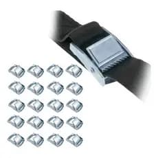 20 Presilhas Mordente Zamac 25mm Para Cintas De Amarração
