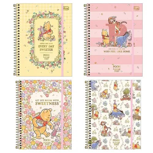 Planner 2027 Pooh espiral M7 177x240mm 80 folhas AGENDA PLANEJAMENTO - Tilibra