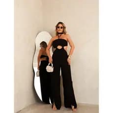 Macacão Laís Longo Feminino Sofisticado PRIMAVERA/VERÃO