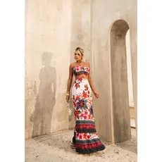 Vestido Cut Out Estampado Floral Verão 2026 Alça Halter Moda Blogueira Detalhes Pedras Tendência