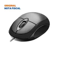 Mouse Óptico Com Fio Básico Multilaser MO300 Preto Leve e Confortável 1200DPI 3 Botões Conexão USB