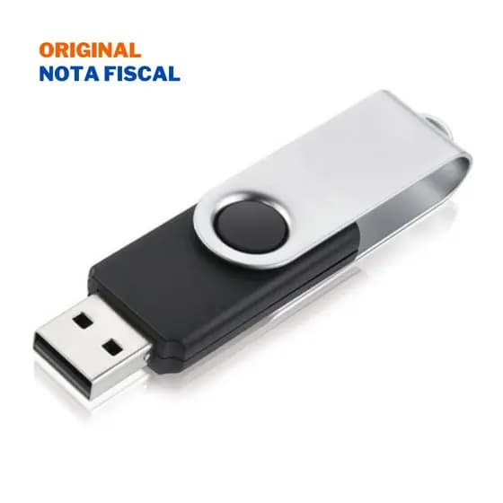 Pen Drive Multilaser PD589 Twist 32GB Preto Aço Inoxidável