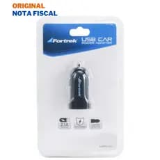 Carregador de Bateria USB Fortrek MPS101 Veicular 12V / 5V 2.1A para Celular Acendedor de Cigarro