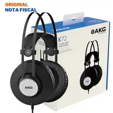 Fone de Ouvido Profissional AKG K72 Studio Headphone Mixagem Masterização e Dispositivos Móveis