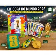 Álbum Copa do Mundo + 5 Pacotes + Acessórios