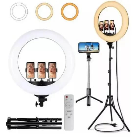 Kit Ring Light Led Grande Iluminador 45cm 18 Polegadas Tripé