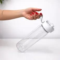 Garrafa Água Plástico Squeeze Transparente Tampa 800ml