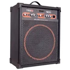 caixa amplificada profissional bluetooth, radio, cubo guitarra violão mic ll audio trx-12 80w igreja