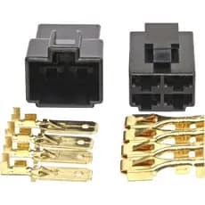 Kit de Conector 4 Vias Plastico Kit M/F Preto Storm