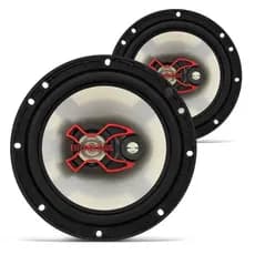 Par Alto Falantes Bravox 6 Polegadas Triaxial B3x60x Kit 6p