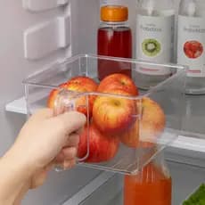 Organizador de Geladeira Com Alça Mantimentos Armário Cozinha