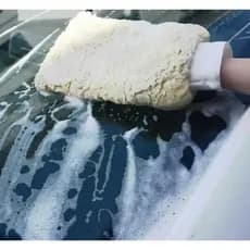 Luva de Pelinho Lã Sintética para Lavagem Automotiva de Carro Moto e Limpeza e Polimento em Geral