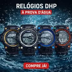 Relógio Digital Esportivo Multifuncional DHP com Alarme, Cronômetro, A Prova d'àgua e Display LED