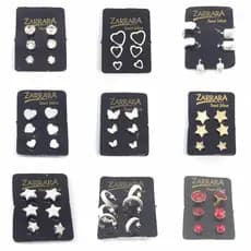 Brincos Femininos Kit Trio Banhados a Ouro 18K ou Prata 925 Antialérgicos 3 Pares Delicados Semijoia