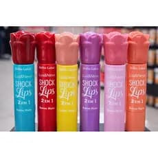 Batom Shock Lips Lua & Neve 2 em 1 Matte e Brilho Labial Cores Variadas