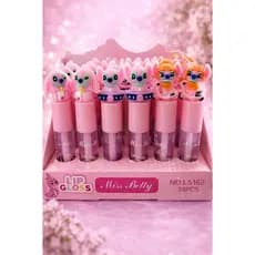 Lip Gloss Infantil - Brilho Labial de Personagens Stitch e Angel