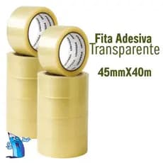 KIT 10 FITAS ADESIVAS TRANSPARENTE 45MMX40M LARGA EMBALAGEM 2215