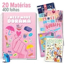 CADERNO 20 MATÉRIAS DORAMA ESPIRAL 400 FOLHAS UNIVERSITÁRIO MY COLLECTION CREDEAL