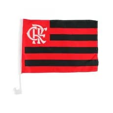 JL-F103-5-B | Bandeira Veicular Haste Plástico Vidro Carro 31x46cm - Flamengo