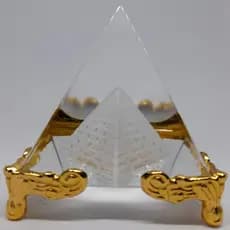 Pirâmide De Cristal Gran Piramide Ornamento Zen Enfeite Decorativo 5cm