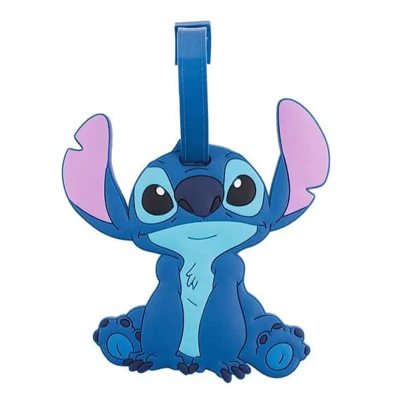 Tag Etiqueta Identificação Bagagem Stitch 11x11 cm Silicone Disney DYML020-ST1-D