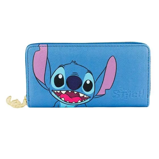 Carteira Retangular Azul Stitch 10x20cm Original Disney Presente Criativo DMG9020-ST5-D