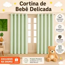 Cortina Infantil Delicada oxford • Cortina para Quarto de Bebê • Sala e Quarto