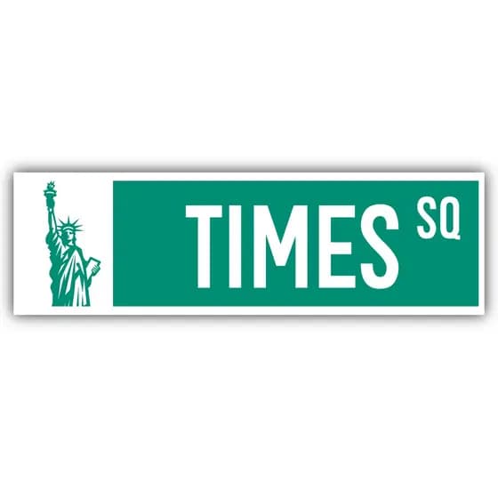Placa Quadro Trânsito Times Square - Decoração Nova York