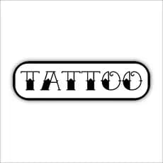Placa Quadro Tattoo Branco e Preto - Decoração