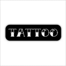Placa Quadro Tattoo Preto e Branco - Decoração