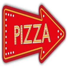 Placa Quadro Flecha Vermelha Pizza - Decoração Pizzaria