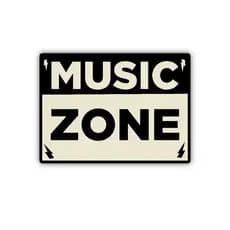 Placa Quadro Music Zone - Decoração Rock
