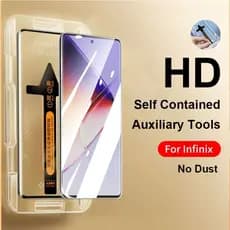 Protetor De Tela De Vidro Temperado Curvo Transparente HD Com Cobertura Total Para Infinix Zero 40 30 Hot 50 Note 40 Pro