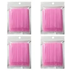 Kit 400 Microbrush Cotonete Alongamento Fio A Fio Cílios