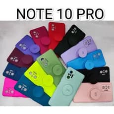 Capinha de celular Para  Xiaomi Note 10 PRO  Em Silicone Aveludo Com Proteção Da Câmera Com Pop Sockt