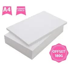 100 Folhas Papel Offset A4 180g Branco Chambril Impressão Encadernação