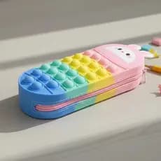 Estojo Escolar Infantil Animais Sortido Colorido Material Escolar Silicone