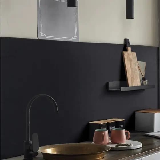 Papel Parede Cinza Preto Ripado Pedras Sala Cozinha Banheiro Geladeira Cerâmica