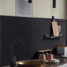 Papel Parede Cinza Preto Ripado Pedras Sala Cozinha Banheiro Geladeira Cerâmica