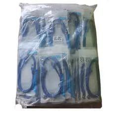 50 Unidades Patch Cord Cabo De Rede Rj45 Ethernet Lan Cat5e Azul 1,5 metros