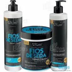 Kit Fios de Seda Suave Fragrance Efeito Teia Hidratação Nutrição Força Tratamento Profissional