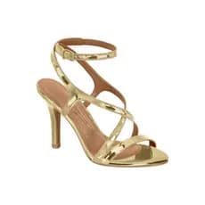 Sandalia Feminina Salto Trançada Vizzano Original Preto Branco Off Mocca Ruby Metalizado Prata Ouro