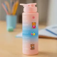 Garrafa Agua Squeeze Degrade Tie Dye Azul 750ml Squeeze Tampa Anti Vazamento