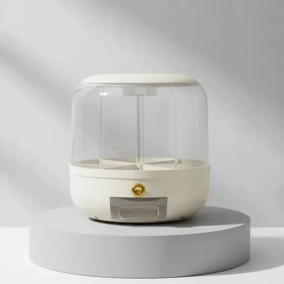 Porta Condimentos Giratório 360° 6 Divisórias Dispenser de Grãos Porta Temperos Organizador Cozinha