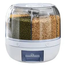 Dispenser Grande De Armazenamento De Alimentos Giratória 6 em 1
