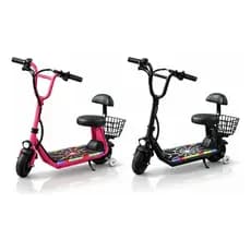 Mini Patinete Elétrico Infantil 250W Com Banco Luz LED