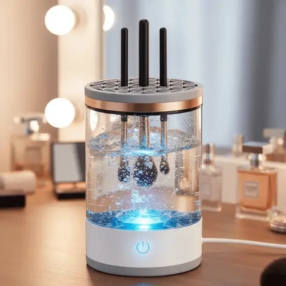Limpador de Pincéis de Maquiagem Elétrico USB Automático Lavadora de Pincéis Limpeza Rápida Portátil